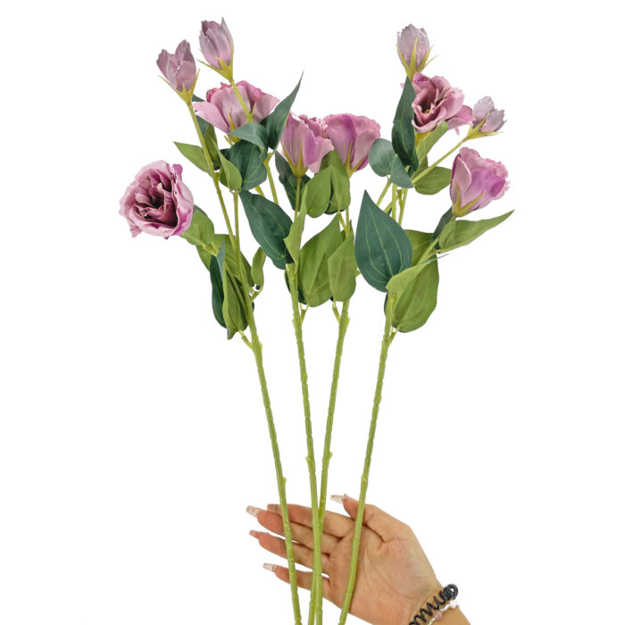 GNW Purple Artificial Eustoma Rose Silk LRX-59 - Image 2