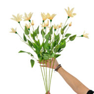 GNW Light Yellow Artificial Clematis Lotus LR-1114 - Image 3