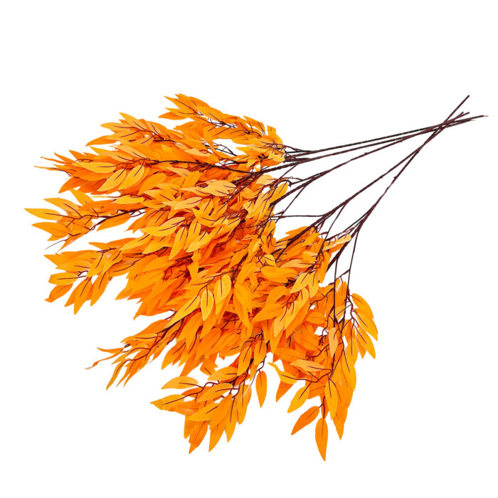 GNW Orange Artificial Salix Leaf LRR-319 - Image 2