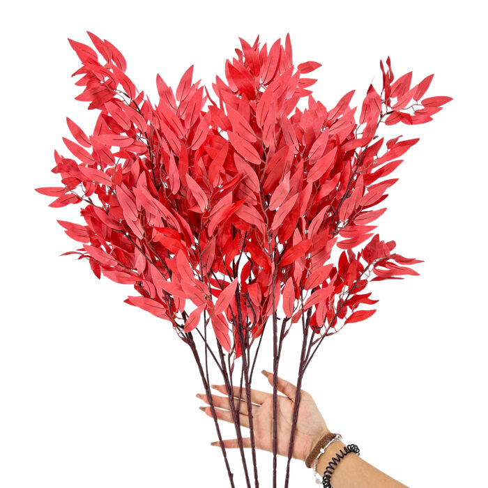 GNW Red Artificial Salix Leaf LRR-321 - Image 3