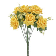 GNW Yellow Artificial 11 heads Rose With Sharp Tips NYY-07