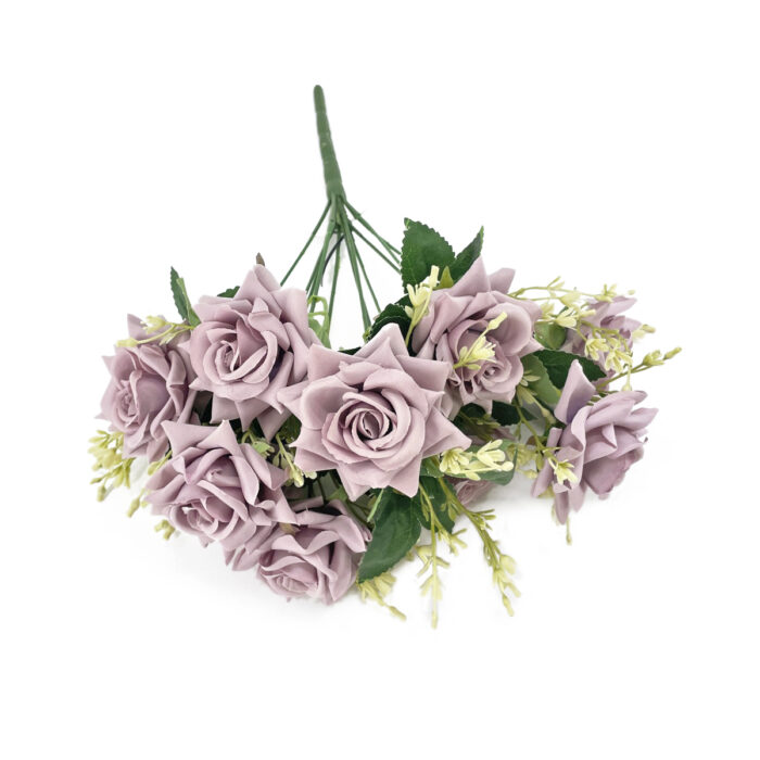 GNW Purple Artificial 11 heads Rose With Sharp Tips NYY-08 - Image 2