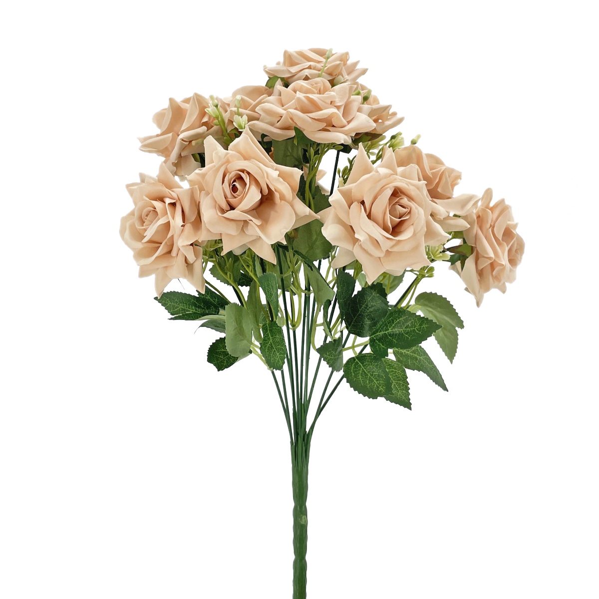 IMG_7305 GNW Light Brown Artificial 11 heads Rose With Sharp Tips NYY-03 - Image 1