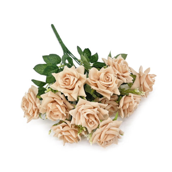 GNW Light Brown Artificial 11 heads Rose With Sharp Tips NYY-03 - Image 2
