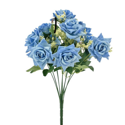 GNW Blue Artificial 11 heads Rose With Sharp Tips NYY-09