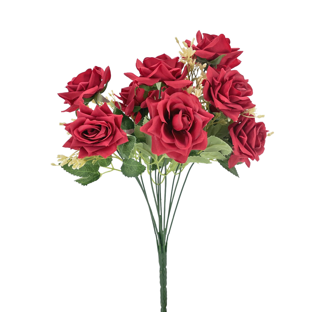 IMG_7323 GNW Red Artificial 11 heads Rose With Sharp Tips NYY-10 - Image 1