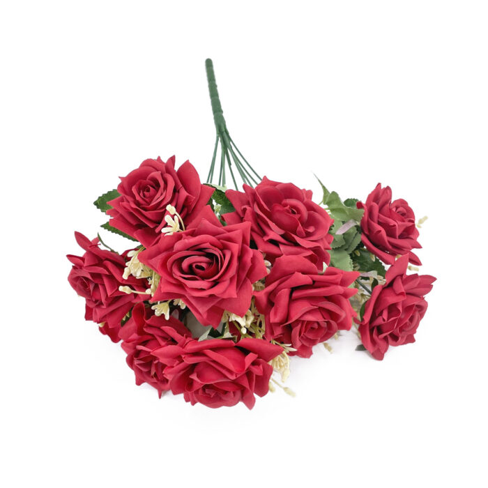 GNW Red Artificial 11 heads Rose With Sharp Tips NYY-10 - Image 2