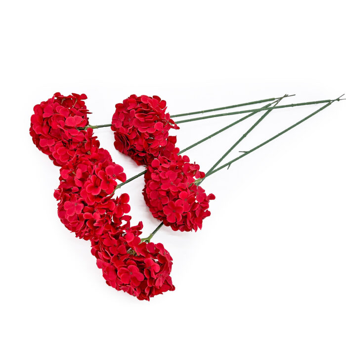 GNW Red Artificial Hydrangea Silk LRR-359 - Image 3