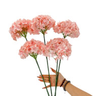 GNW Pink Artificial Hydrangea Silk LRR-351 - Image 2