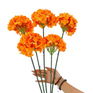 GNW Orange Artificial Hydrangea Silk LRR-358 - Image 2