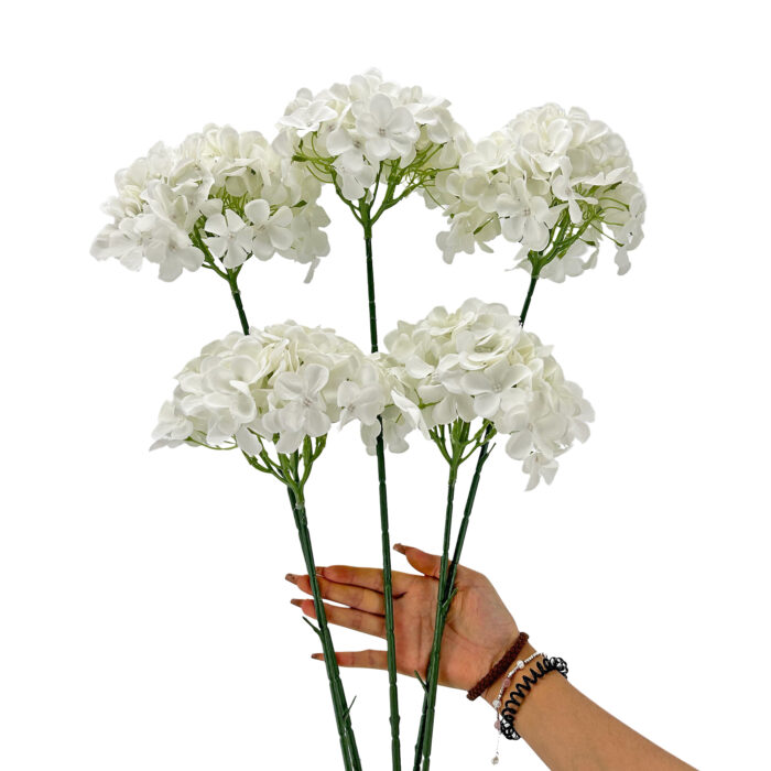 GNW White Hydrangea Silk LRR-349 - Image 2