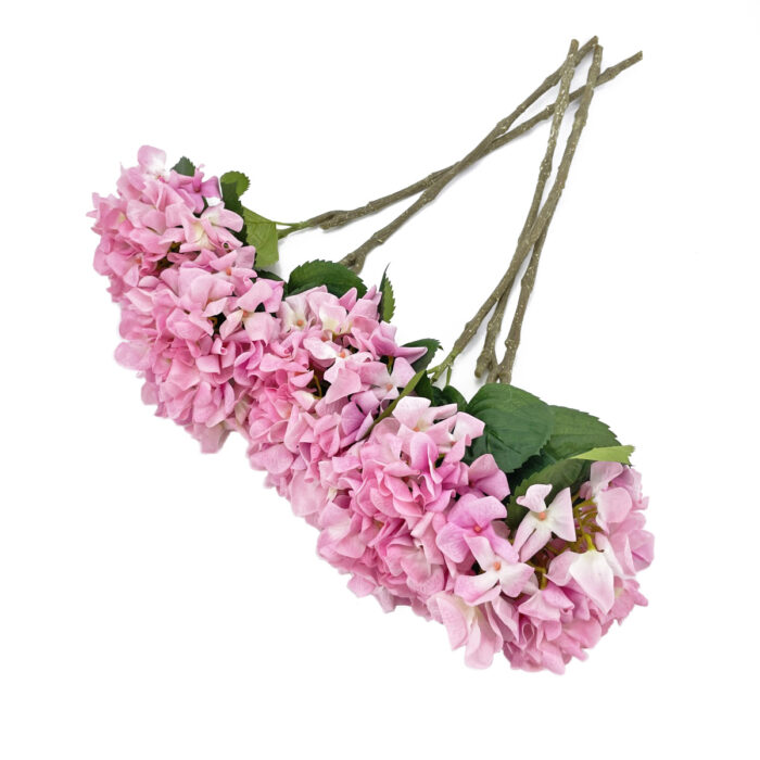 GNW Pink Artificial Single Hydrangea Real Touch GYX-11 - Image 2