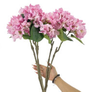 GNW Pink Artificial Single Hydrangea Real Touch GYX-11 - Image 3
