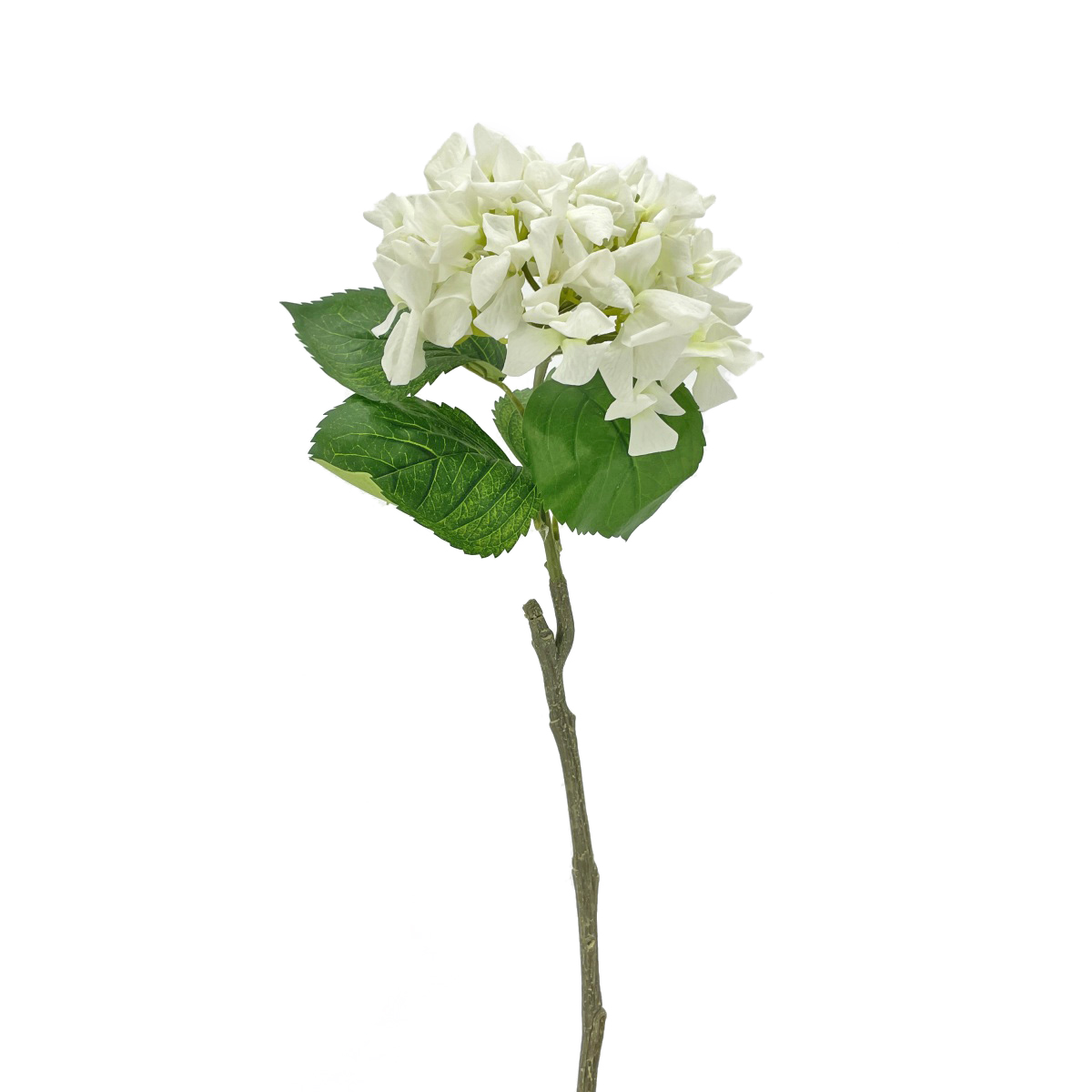 IMG_7390 GNW White Artificial Single Hydrangea Real Touch GYX-25 - Image 1