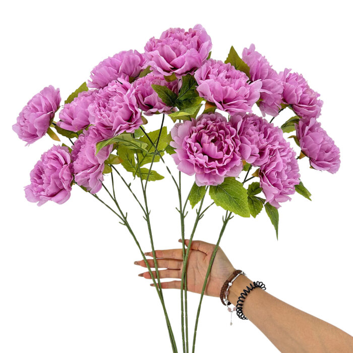 GNW Dark Purple Artificial Rich Peony LRR-327 - Image 2