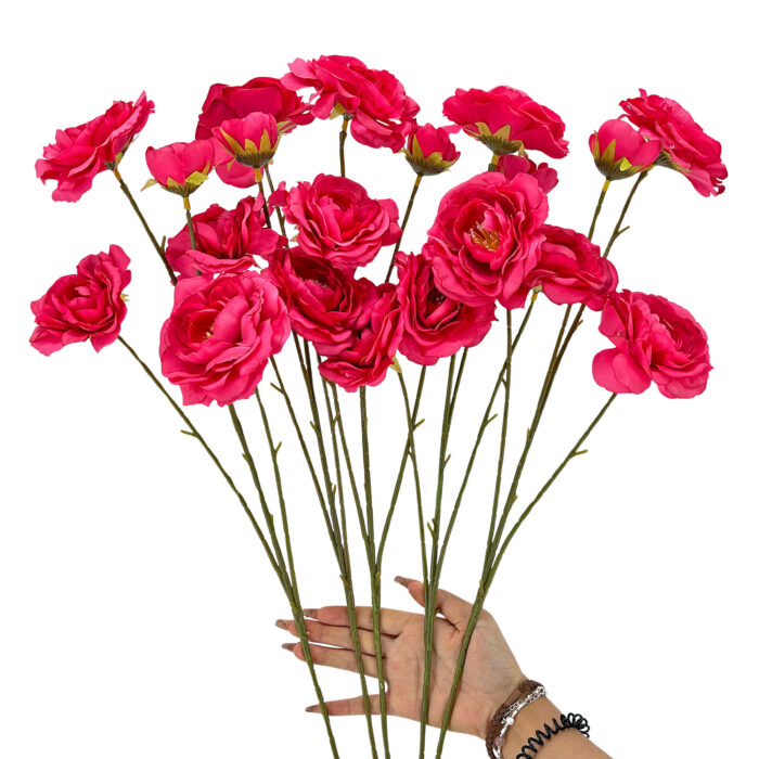 GNW Rose Red Artificial Herbaceous Peony LRR-336 - Image 3