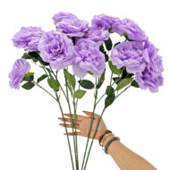 GNW Purple Artificial Chinese Rose Peony LRR-345 - Image 3