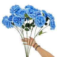 GNW Blue Artificial Chinese Rose Peony LRR-346 - Image 3