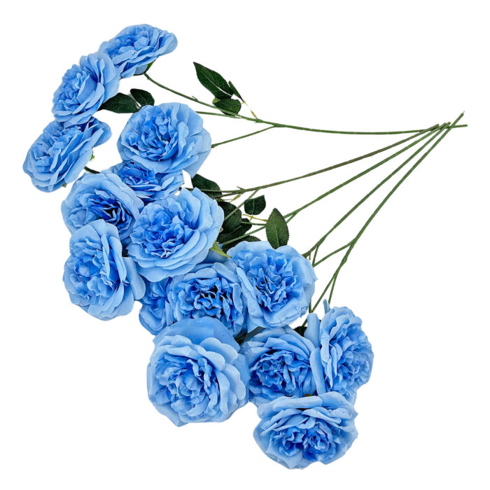 GNW Blue Artificial Chinese Rose Peony LRR-346 - Image 2