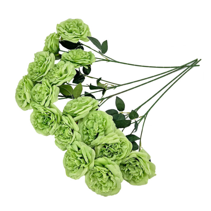 GNW Green Artificial Chinese Rose Peony LRR-348 - Image 2
