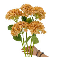 GNW Brown Artificial Floral Hydrangea Silk LRR-371 - Image 3
