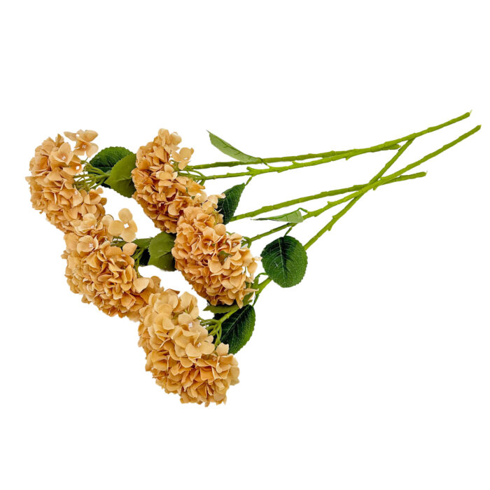 GNW Brown Artificial Floral Hydrangea Silk LRR-371 - Image 2
