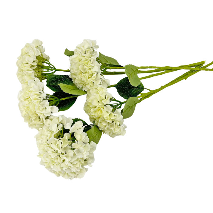 GNW White Artificial Floral Hydrangea Silk LRR-362 - Image 2