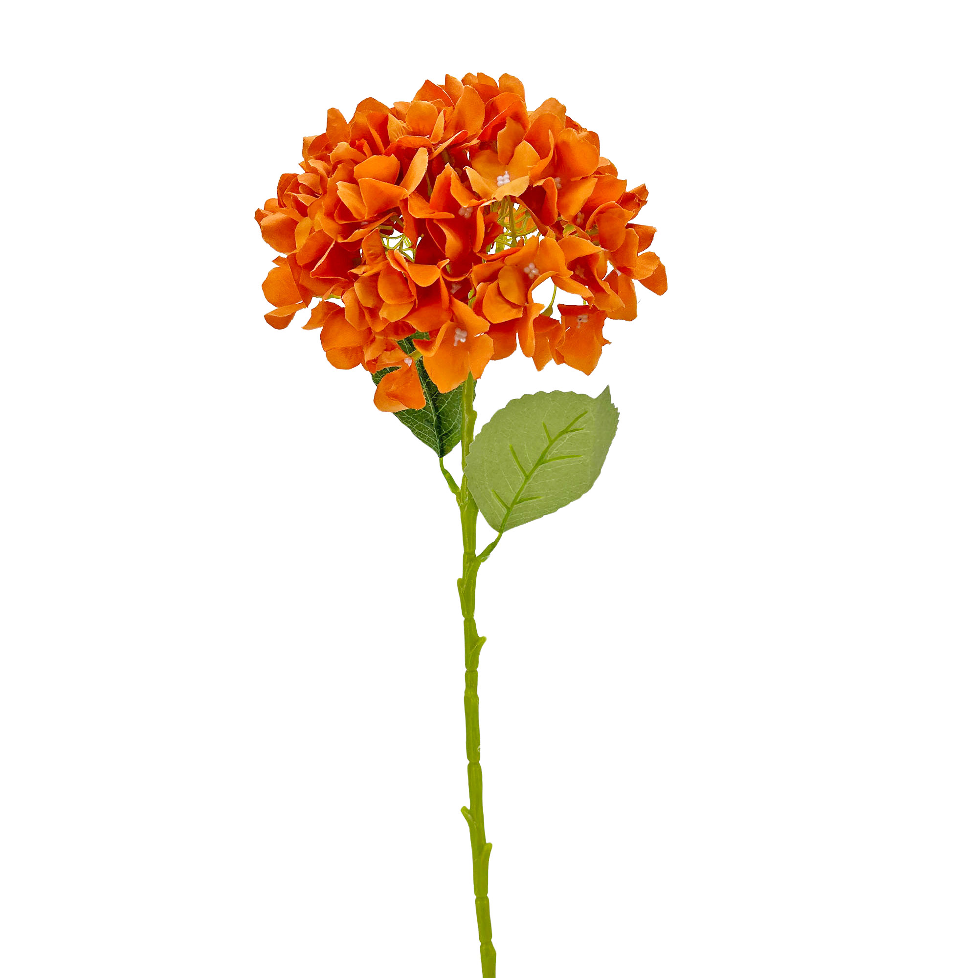 IMG_7543 GNW Orange Artificial Floral Hydrangea Silk LRR-374 - Image 1
