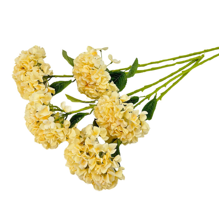 GNW Champagne Artificial Floral Hydrangea Silk LRR-363 - Image 2