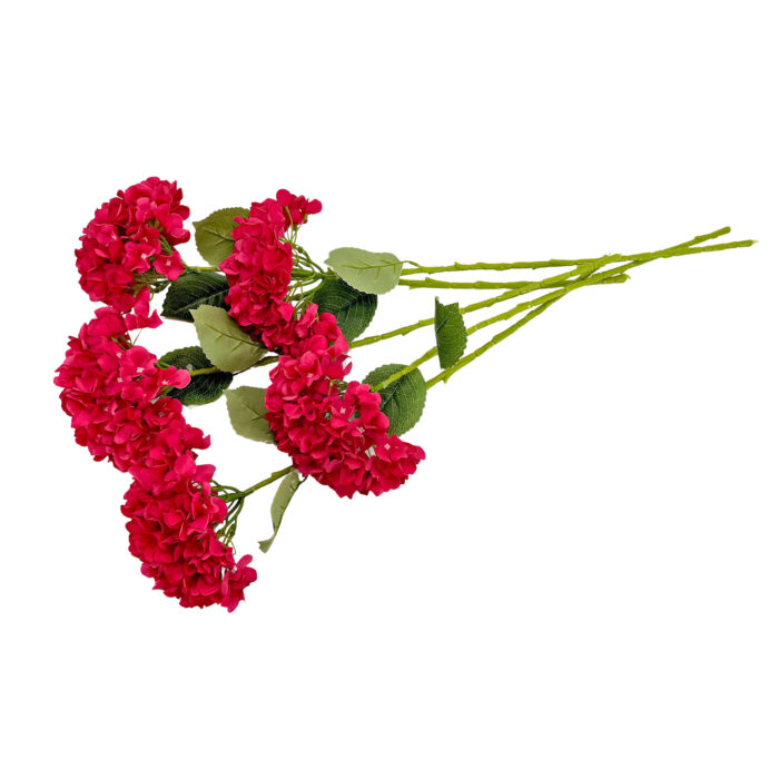 GNW Rose Red Artificial Floral Hydrangea Silk LRR-365 - Image 2