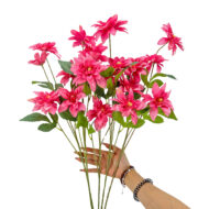 GNW Dark Pink Artificial Dahlia Peony LRR-275 - Image 2