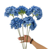 GNW Blue Artificial Leafless Hydrangea Silk LRR-384 - Image 2