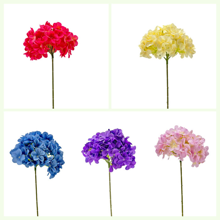 GNW Purple Artificial Leafless Hydrangea Silk LRR-382 - Image 4