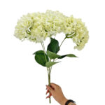 GNW White Artificial 5-head Single Hydrangea Silk LRR-463