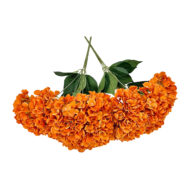 GNW Drak Orange Artificial 5-head Single Hydrangea Silk LRR-475 - Image 2