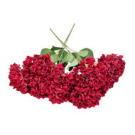 GNW Red Artificial 5-head Single Hydrangea Silk LRR-476 - Image 2