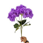 GNW Light Purple Artificial 5-head Single Hydrangea Silk LRR-495