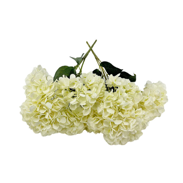 GNW Milky White Artificial 5-head Single Hydrangea Silk LRR-489 - Image 2