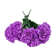 GNW Purple Artificial 5-head Single Hydrangea Silk LRR-496 - Image 2