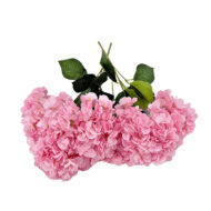 GNW Pink Artificial 5-head Single Hydrangea Silk LRR-490 - Image 2
