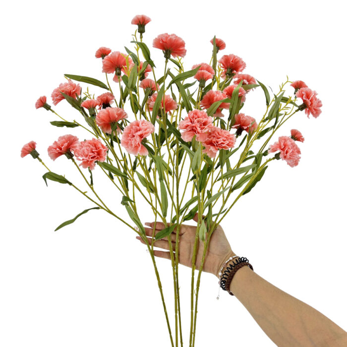 GNW Pink Artificial Carnations Flower QZ-24 - Image 3