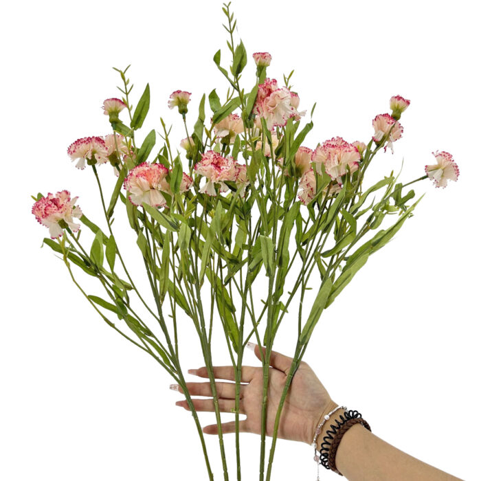 GNW White Red Artificial Carnations Flower QZ-23 - Image 3