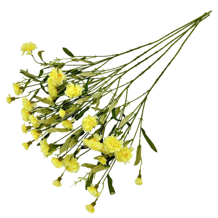 GNW Yellow Artificial Carnations Flower QZ-25 - Image 2