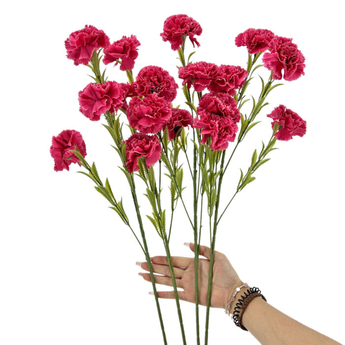 GNW Fuchsia Artificial Carnations Flower QZ-26 - Image 2