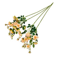 GNW Yellow Pink Artificial Chinese Rose Peony QZ-32 - Image 2