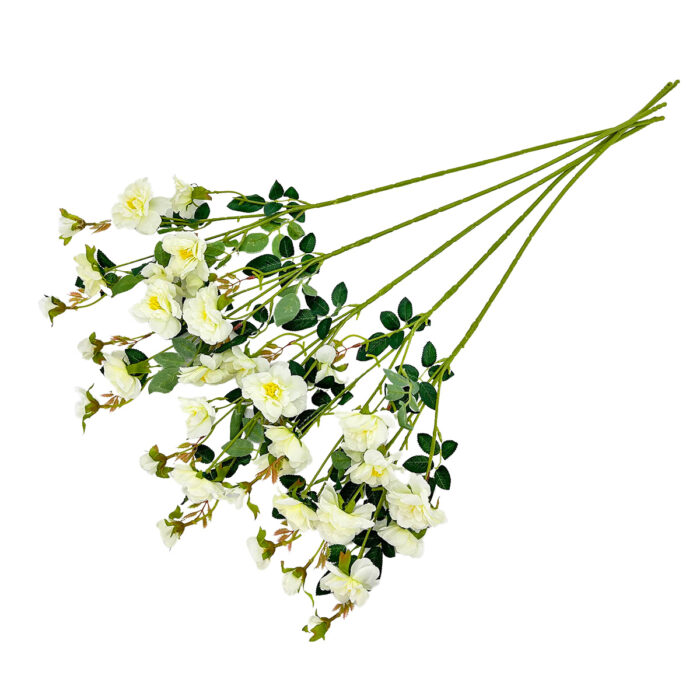 GNW White Artificial Chinese Rose Peony QZ-28 - Image 2