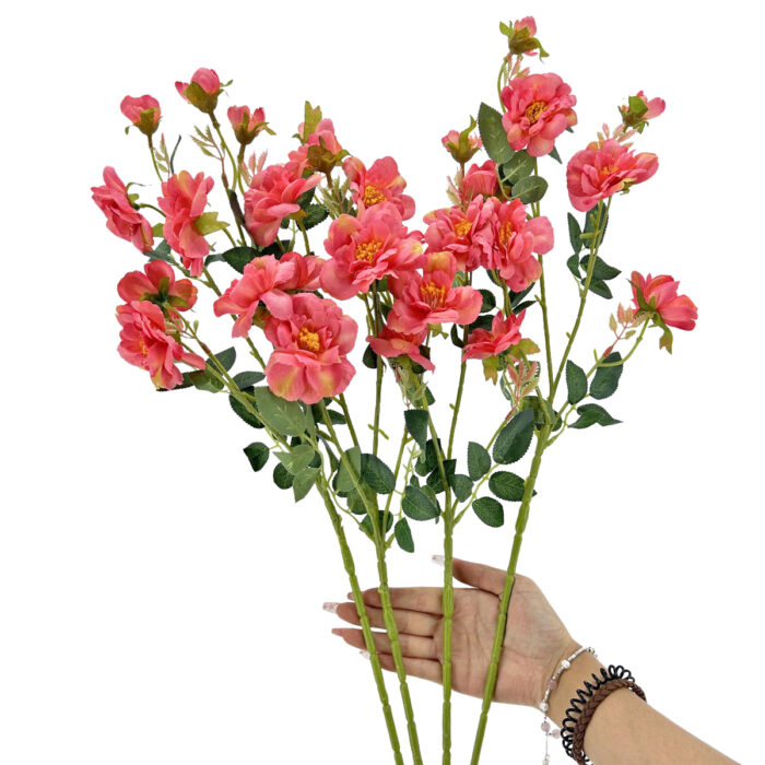 GNW Pink Red Artificial Chinese Rose Peony QZ-40 - Image 3