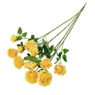 GNW Yellow Artificial Garden Rose Silk WX-38 - Image 2