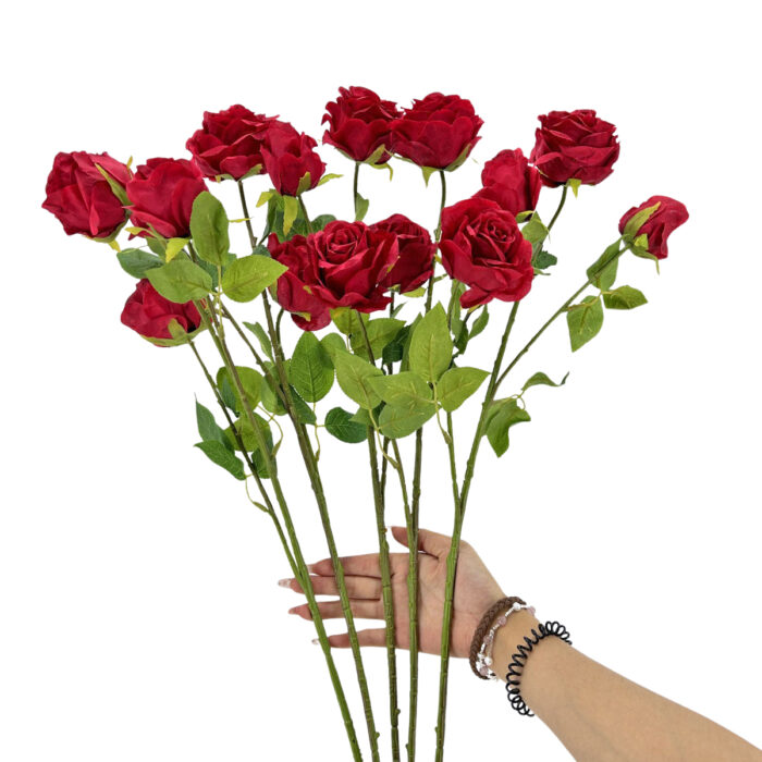 GNW Red Artificial Garden Rose Silk WX-40 - Image 3
