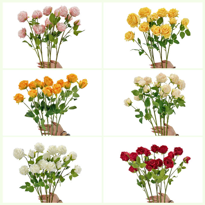 GNW Red Artificial Garden Rose Silk WX-40 - Image 4